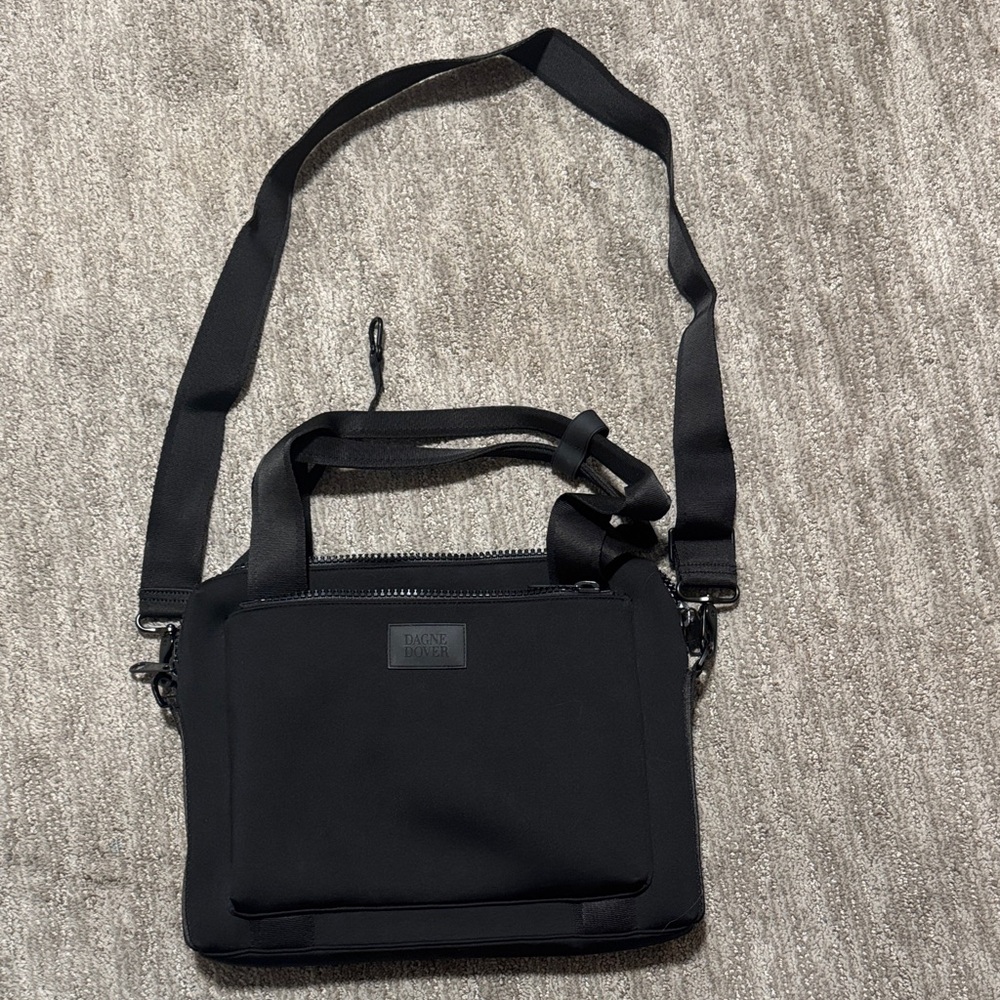 Dagne Dover Black Crossbody Laptop Bag
